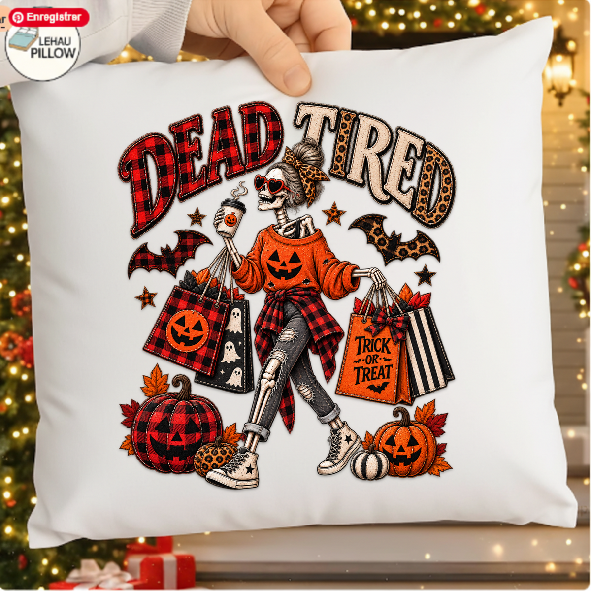 Dead Tired Skeleton PNG SVG Design T Shirt Funny Halloween Graphic