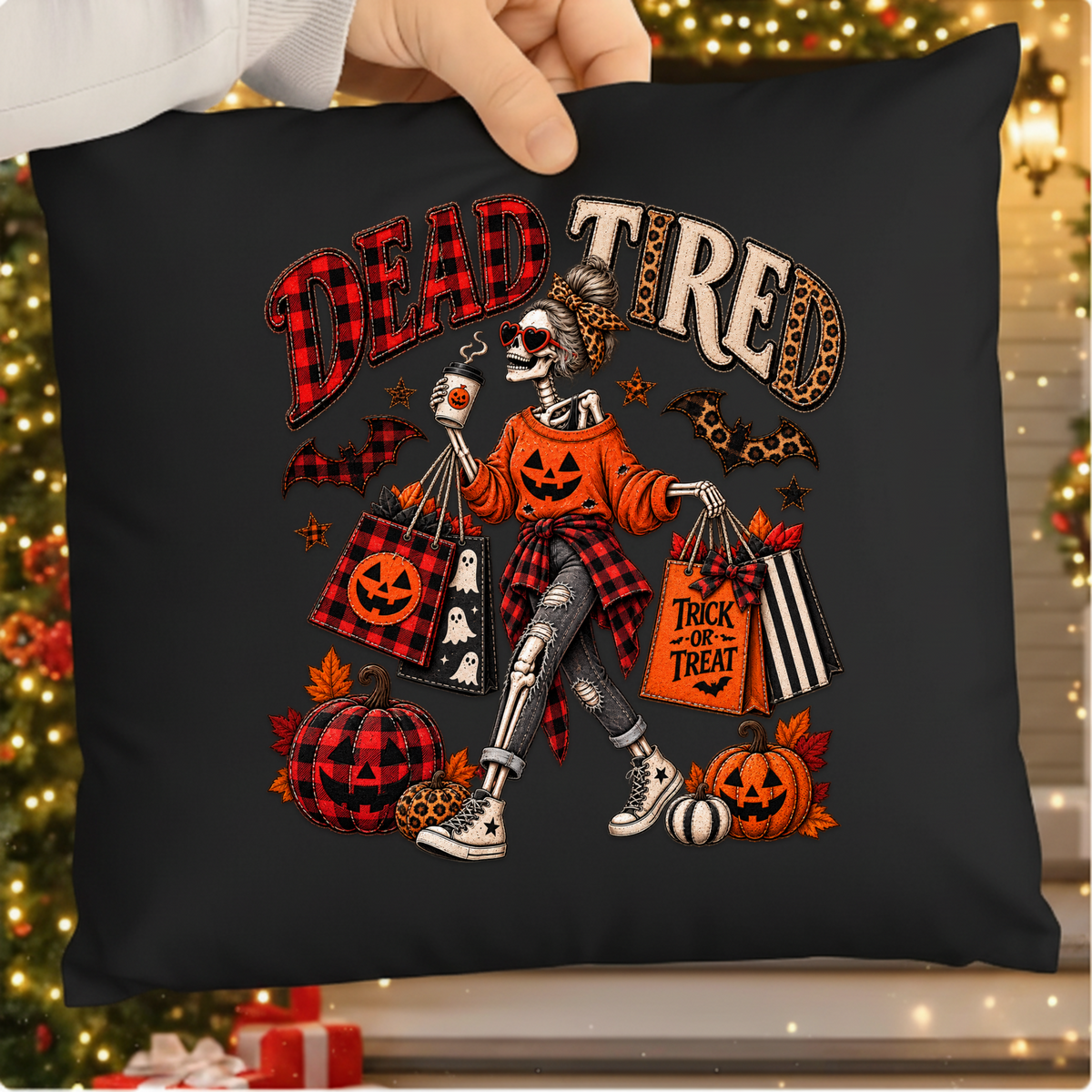 Dead Tired Skeleton PNG SVG Design T Shirt Funny Halloween Graphic