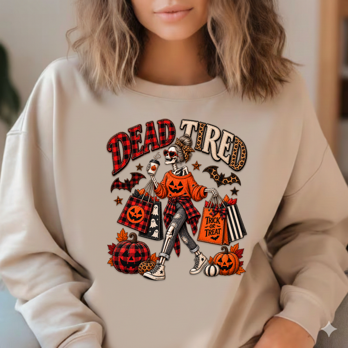 Dead Tired Skeleton PNG SVG Design T Shirt Funny Halloween Graphic