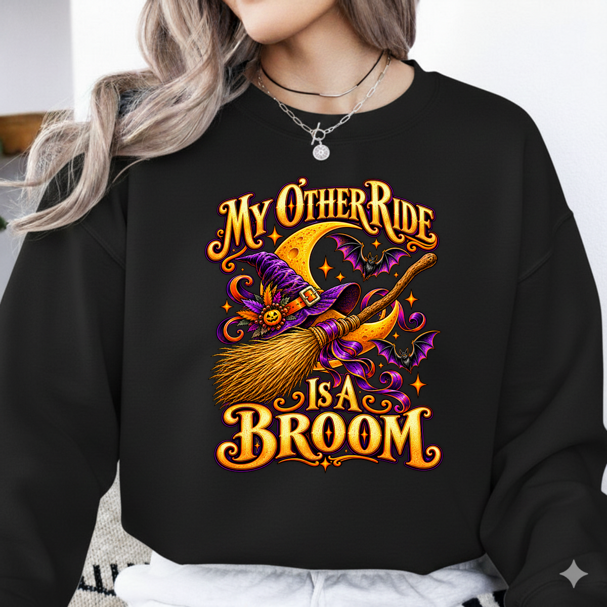 My Other Ride Is A Broom Halloween Witch PNG SVG, Spooky Graphic