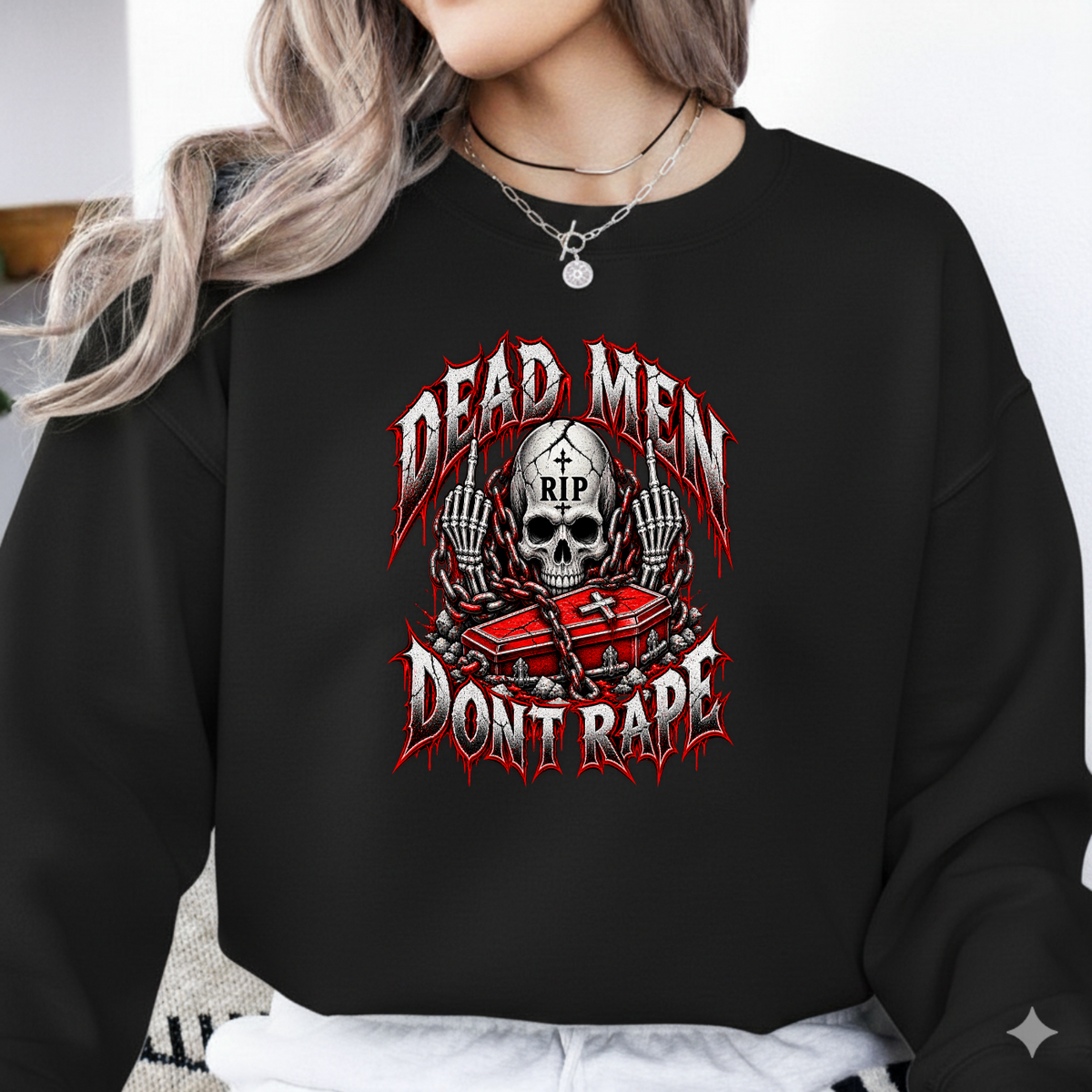 Dead Men Dont Rape Skull Coffin Feminist Horror PNG SVG, Dark Graphic