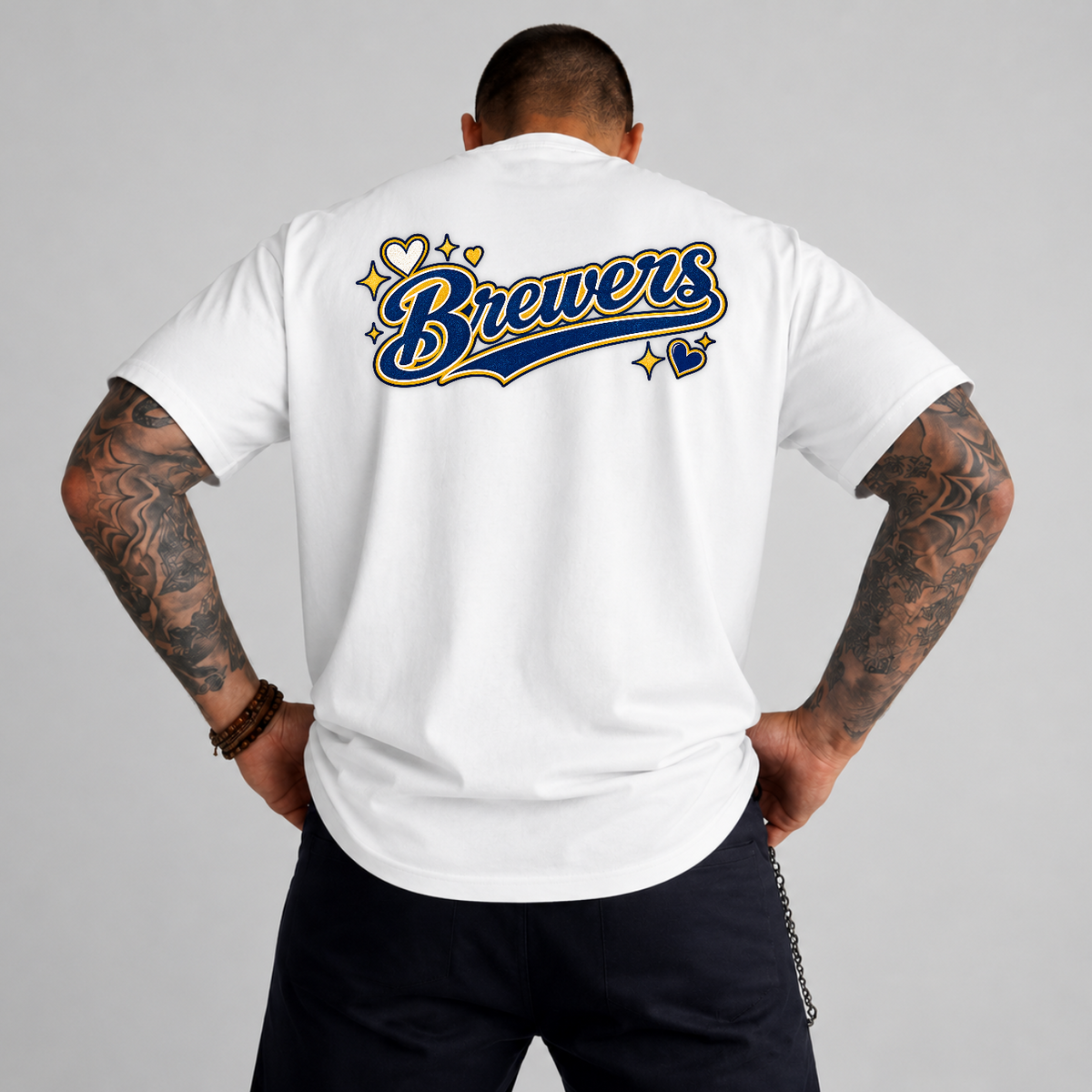Brewers Sparkle Script Tail PNG SVG, Baseball Game Day Graphic