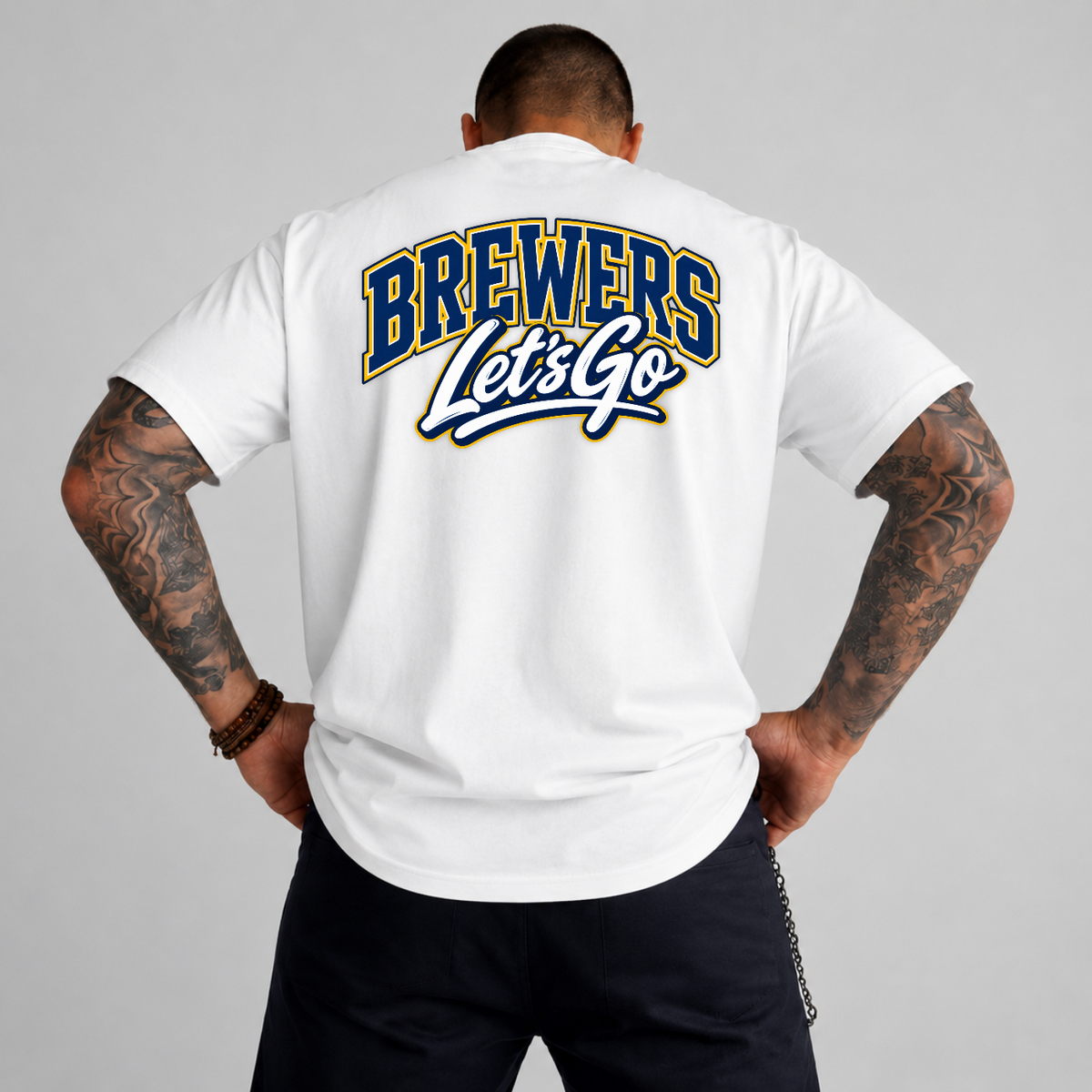 Brewers Let's Go Varsity Script Baseball PNG SVG, Game Day Graphic