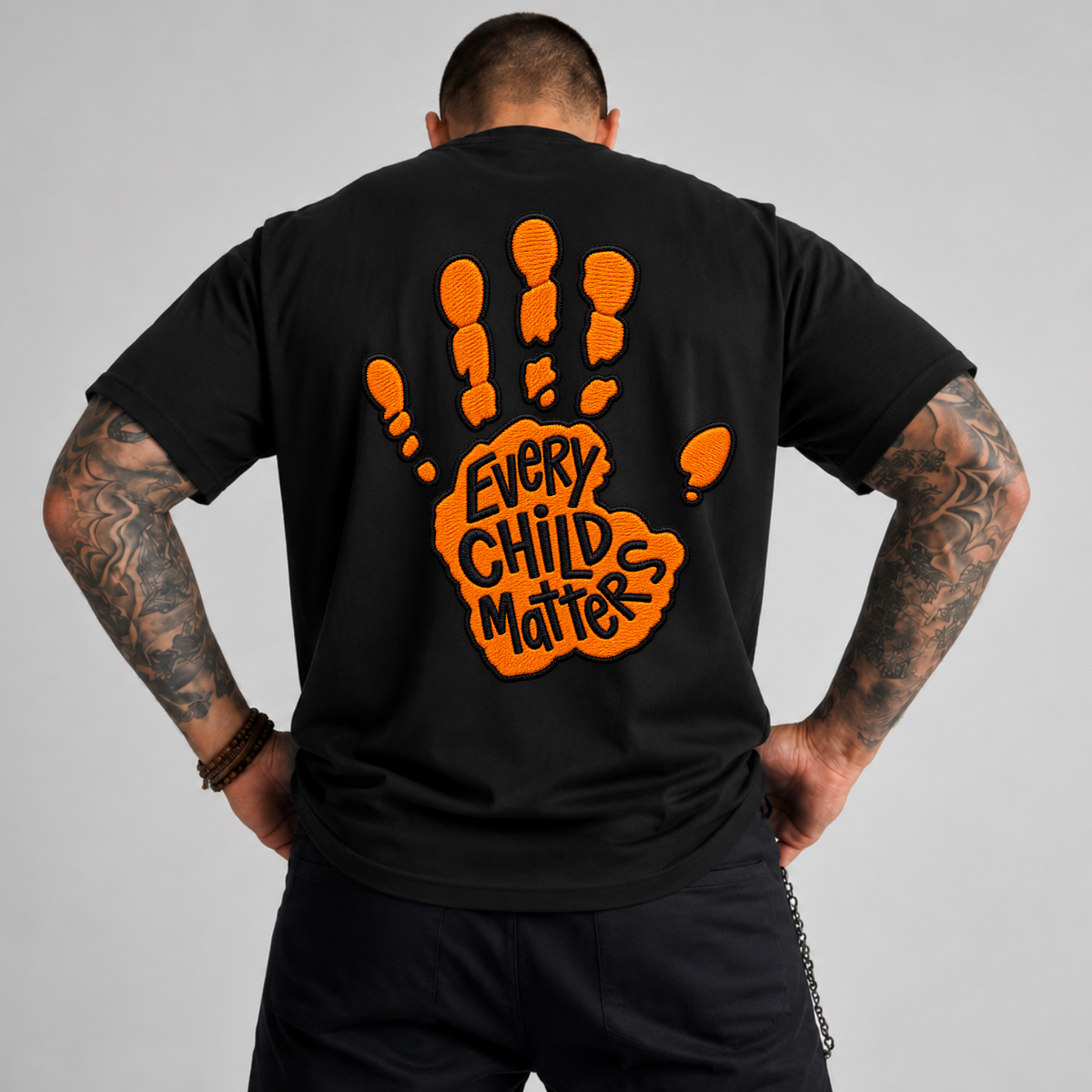 Every Child Matters Handprint PNG SVG, Orange Shirt Day Faux Embroidery Design