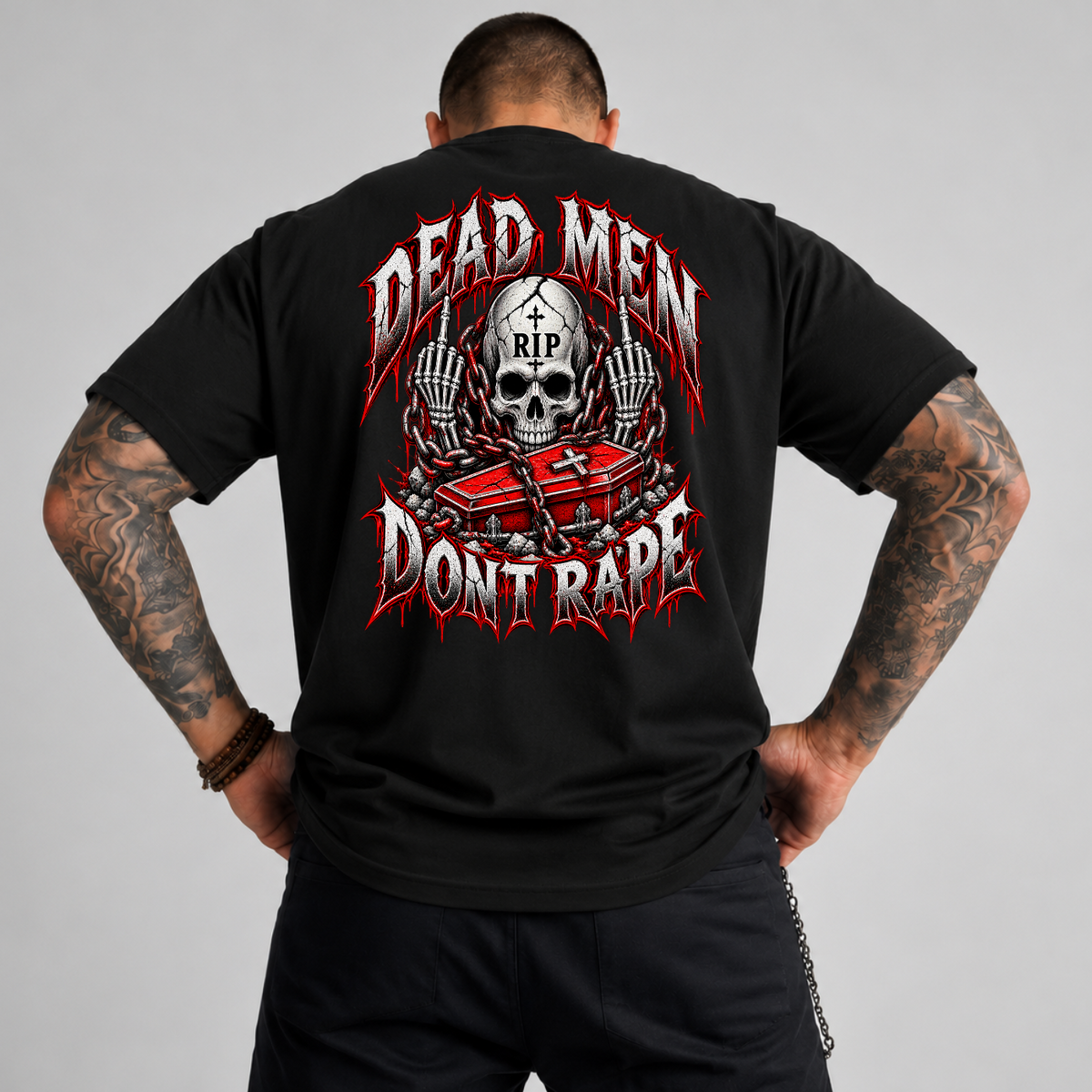 Dead Men Dont Rape Skull Coffin Feminist Horror PNG SVG, Dark Graphic
