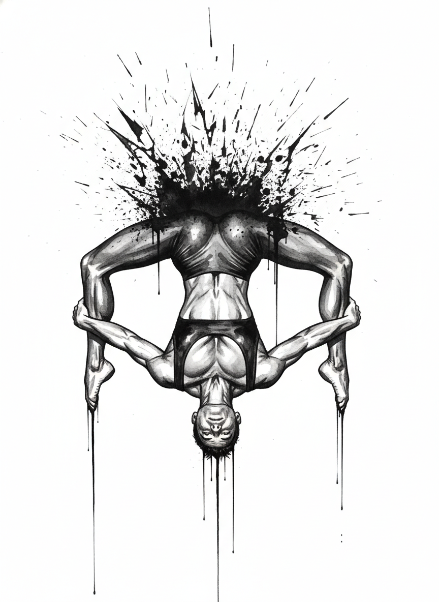 30 Aerial Silks PNG Clip Art Black Ink Contortion Acrobat Clipart Download