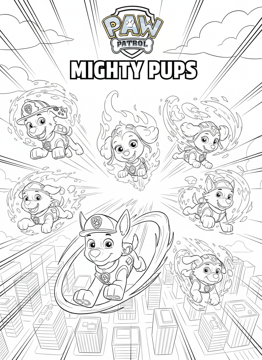 30 Paw Patrol Coloring Pages PDF Bundle Printable Activity Sheet Download
