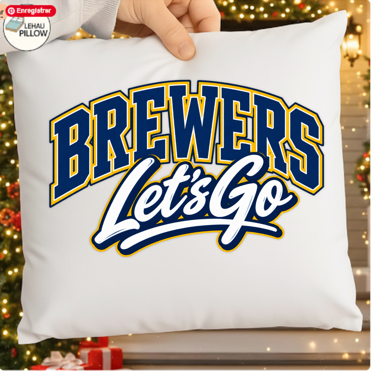 Brewers Let's Go Varsity Script Baseball PNG SVG, Game Day Graphic