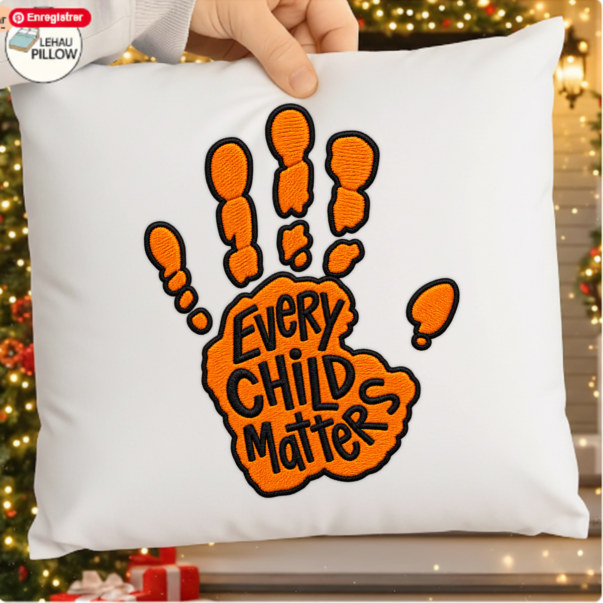 Every Child Matters Handprint PNG SVG, Orange Shirt Day Faux Embroidery Design