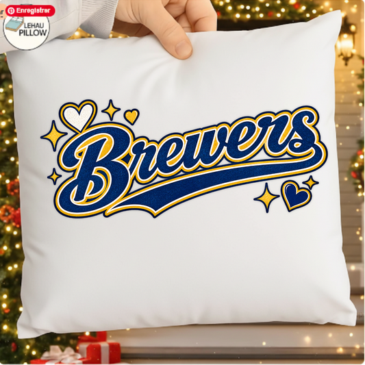 Brewers Sparkle Script Tail PNG SVG, Baseball Game Day Graphic