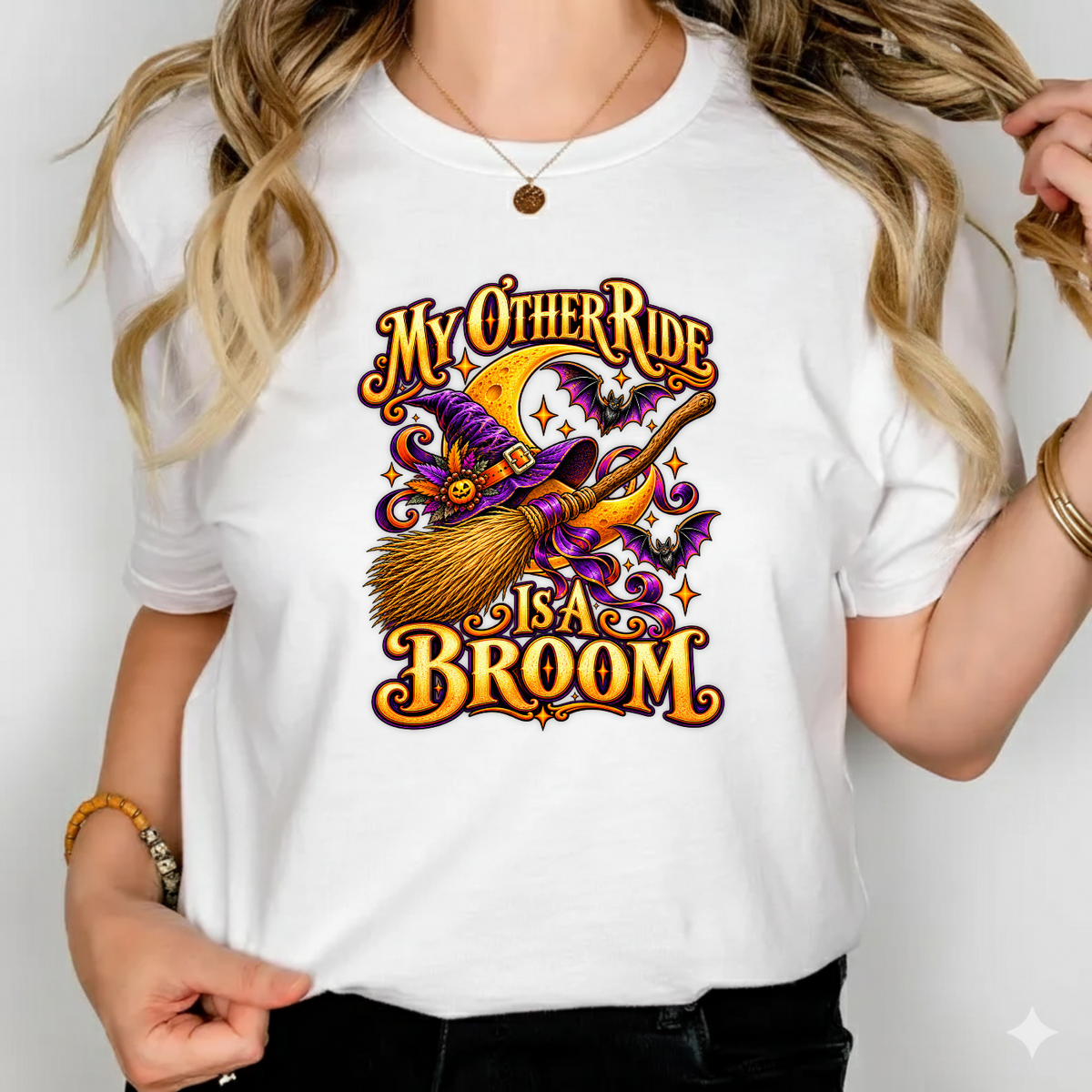 My Other Ride Is A Broom Halloween Witch PNG SVG, Spooky Graphic
