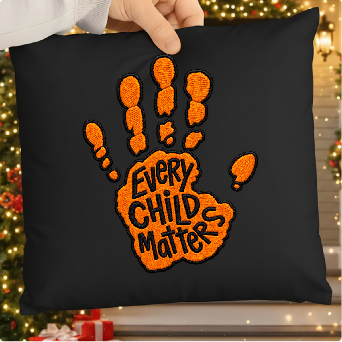 Every Child Matters Handprint PNG SVG, Orange Shirt Day Faux Embroidery Design