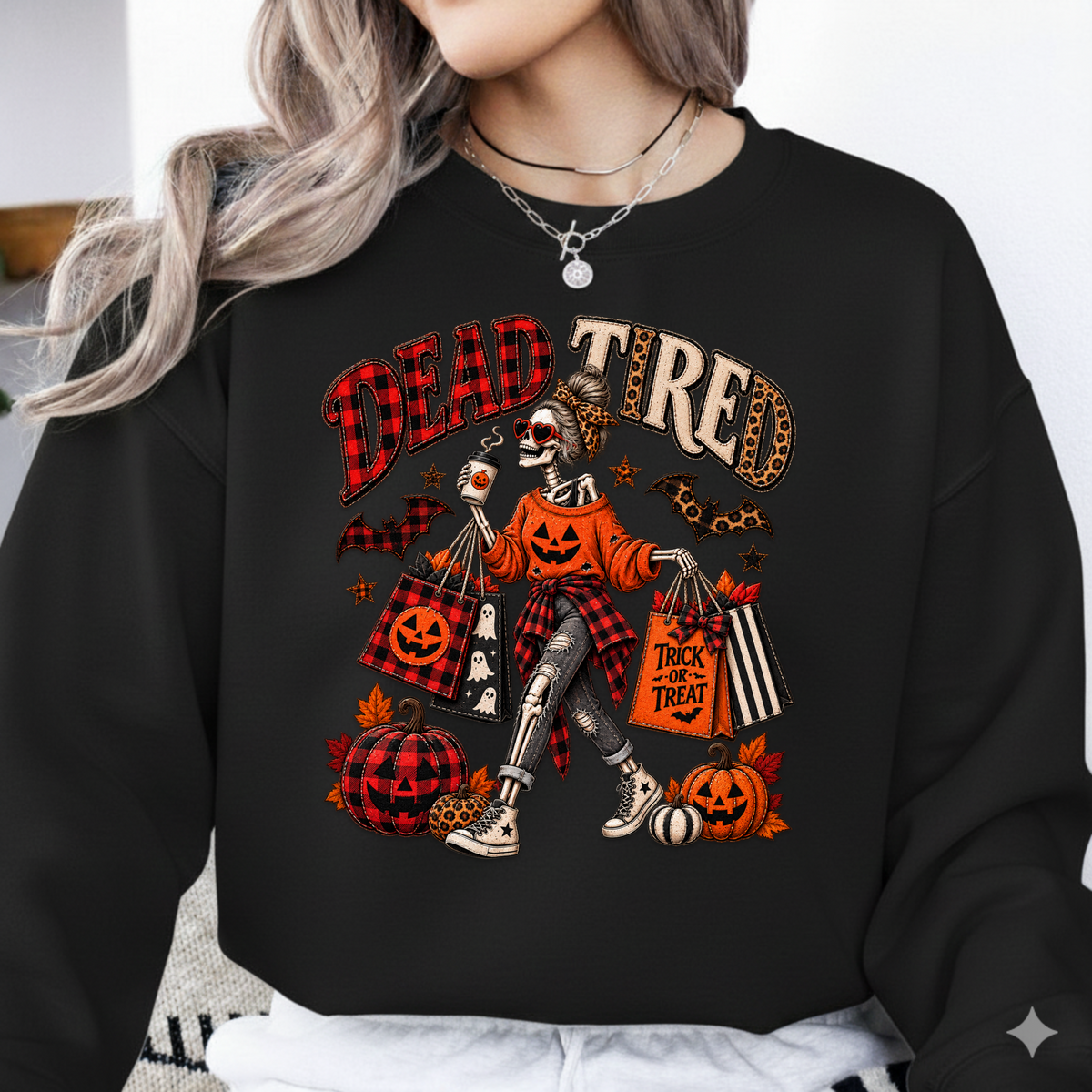Dead Tired Skeleton PNG SVG Design T Shirt Funny Halloween Graphic