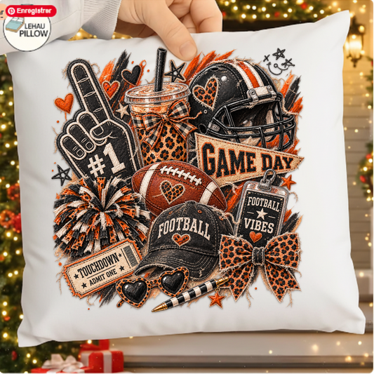 Football Game Day Vibes PNG SVG Design T Shirt Collage Graphic