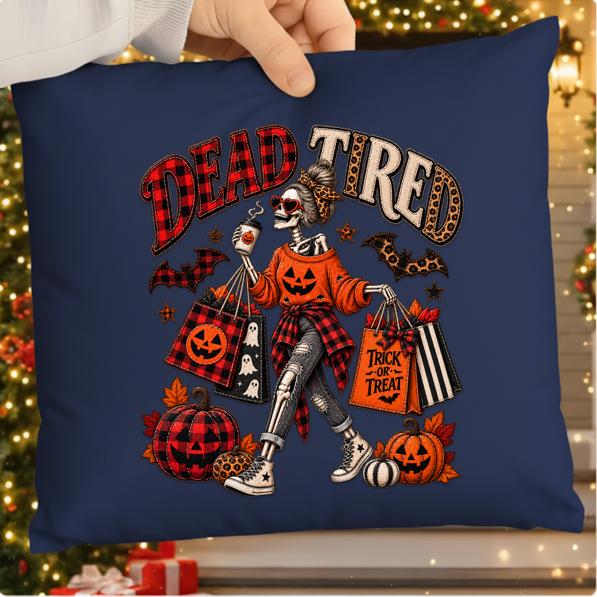 Dead Tired Skeleton PNG SVG Design T Shirt Funny Halloween Graphic