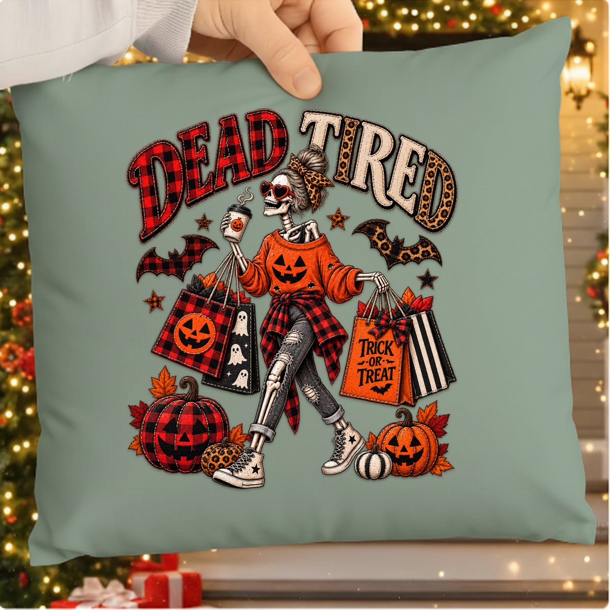 Dead Tired Skeleton PNG SVG Design T Shirt Funny Halloween Graphic