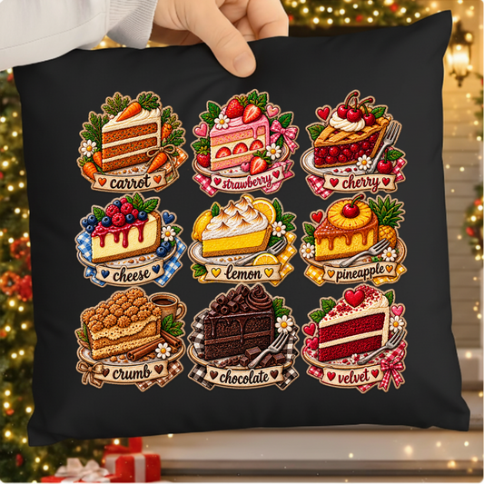 Cake Slices PNG SVG Design, Vintage Faux Embroidery Bakery Dessert Graphic