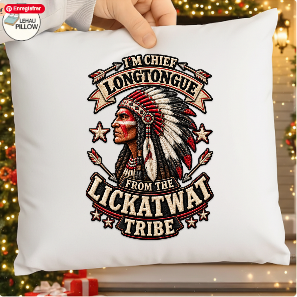 Chief Longtongue Lickatwat Tribe PNG SVG, Funny Biker Embroidery Graphic
