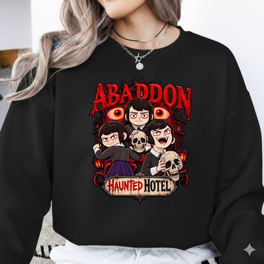 Abaddon Haunted Hotel Gothic Creepy Kids PNG SVG, Horror Graphic