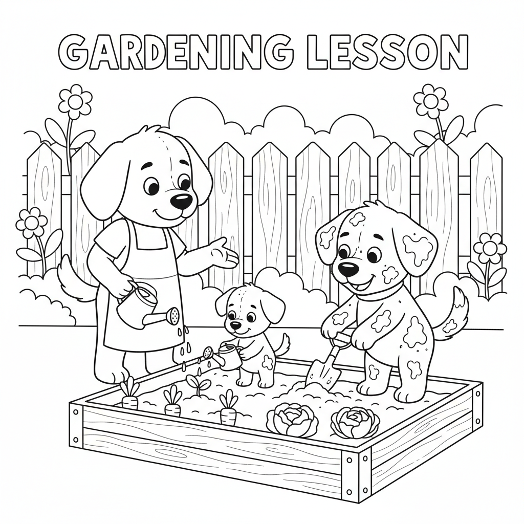 50 Dog Family Coloring Pages PNG PDF Printable Kids Activity Sheets Download