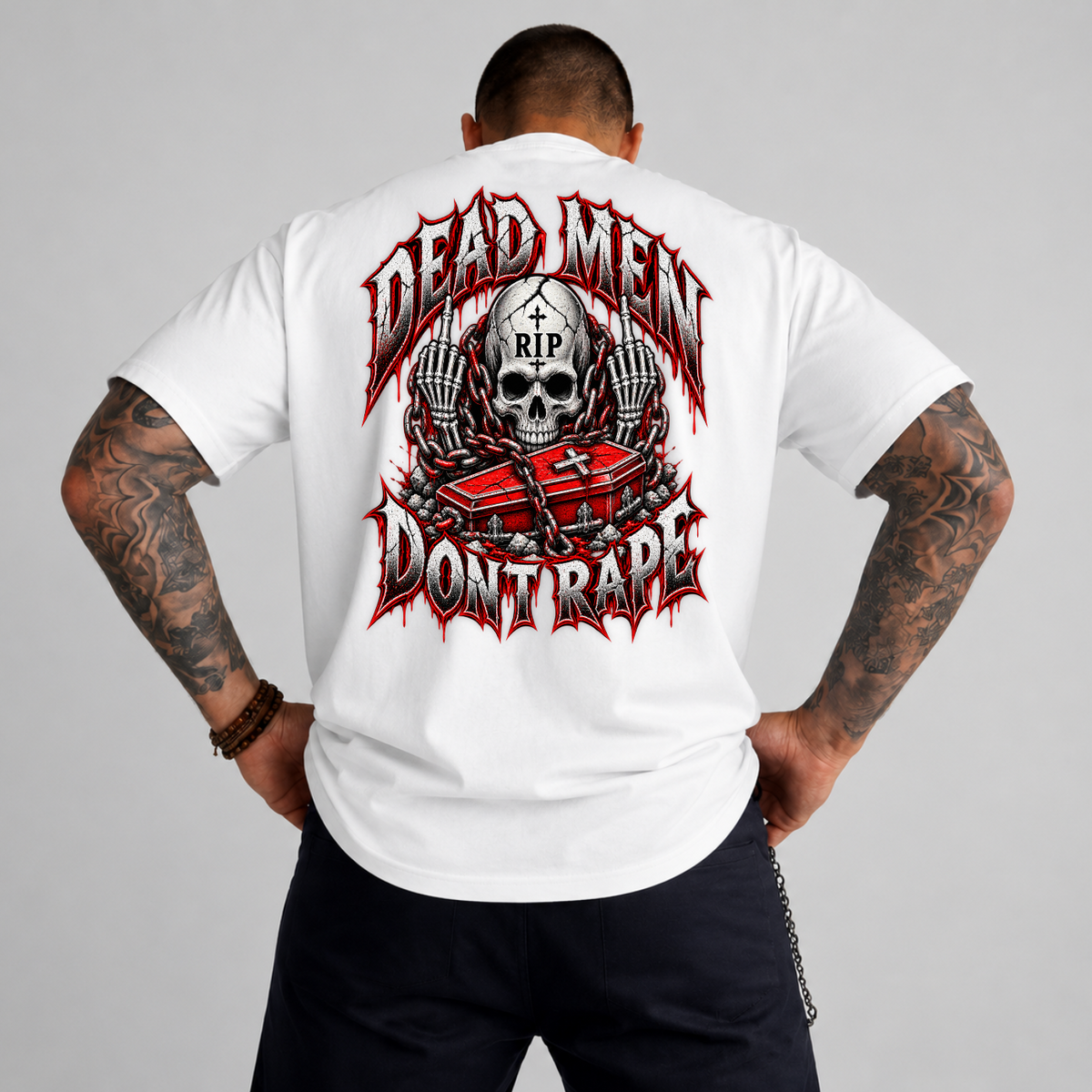 Dead Men Dont Rape Skull Coffin Feminist Horror PNG SVG, Dark Graphic