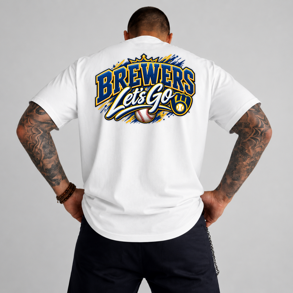 Brewers Let's Go Crown Baseball Emblem PNG SVG, Game Day Graphic