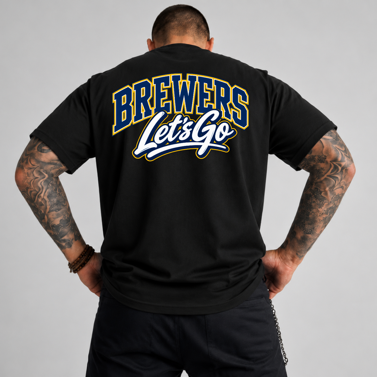 Brewers Let's Go Varsity Script Baseball PNG SVG, Game Day Graphic