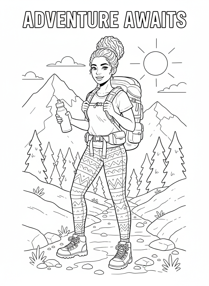 30 Everyday Everyday Girl Coloring Pages PNG PDF Printable Activity Sheets Download