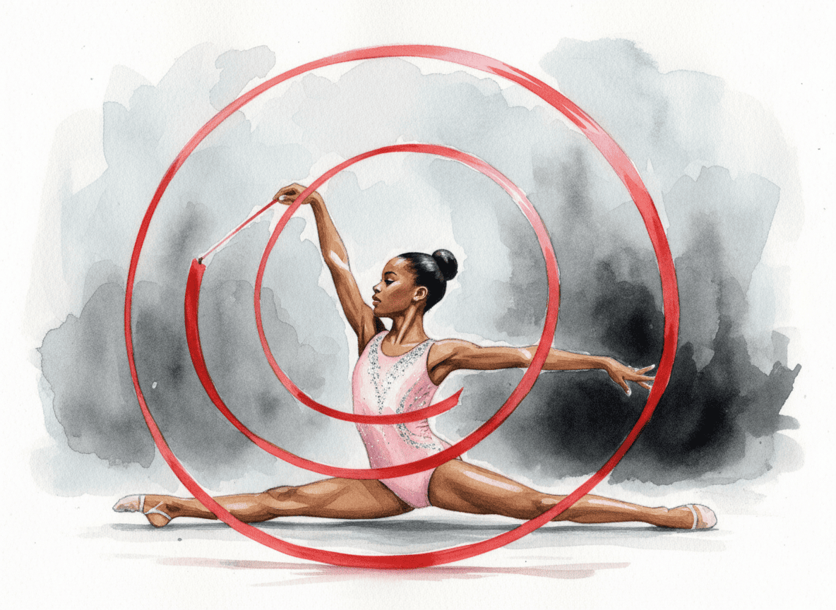 54 Gymnastics Watercolor PNG Clip Art Bundle Black Girl Gymnast Clipart Download