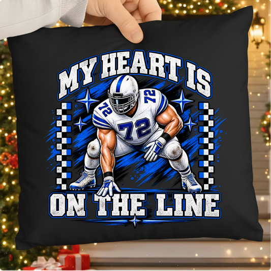 My Heart Is On The Line Football Lineman PNG SVG, Offensive Lineman Graphic