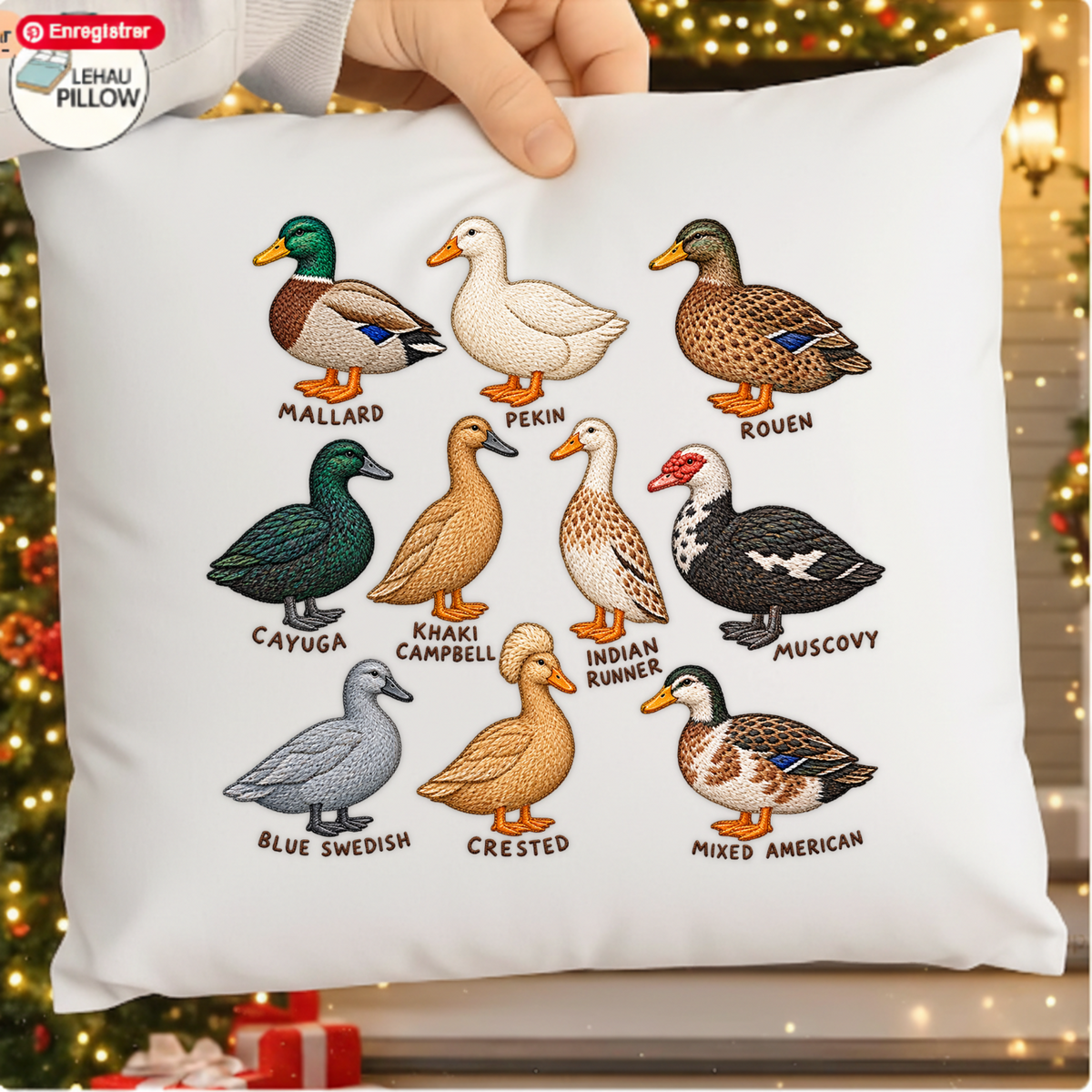 Duck Breeds PNG SVG Design T Shirt Kids Farm Educational Embroidery Graphic
