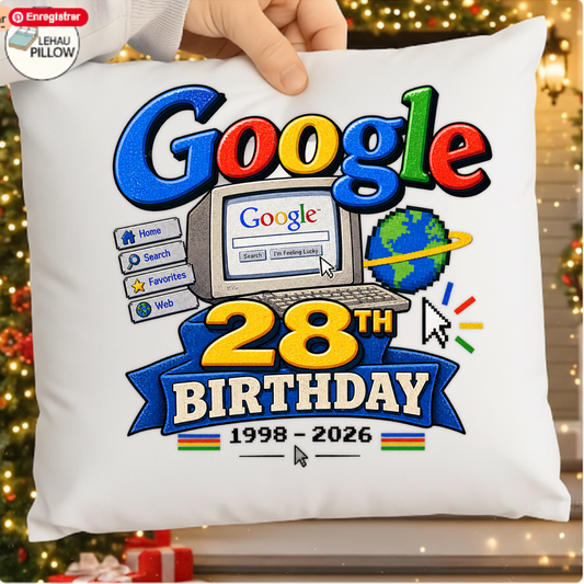 Google 28th Birthday PNG SVG, Retro 90s Web Logo Nostalgic Tech Design