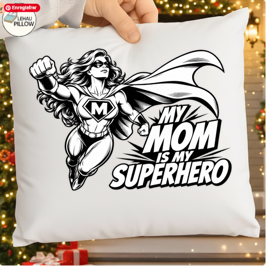 My Mom Is My Superhero Flying Woman PNG SVG, Mother's Day Graphic