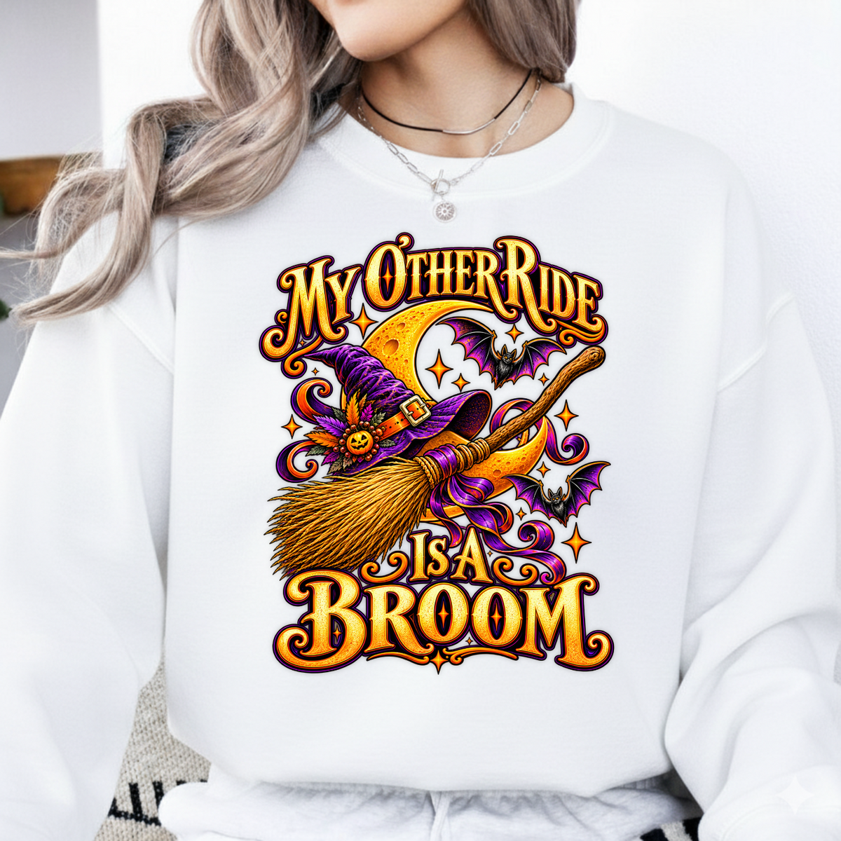 My Other Ride Is A Broom Halloween Witch PNG SVG, Spooky Graphic