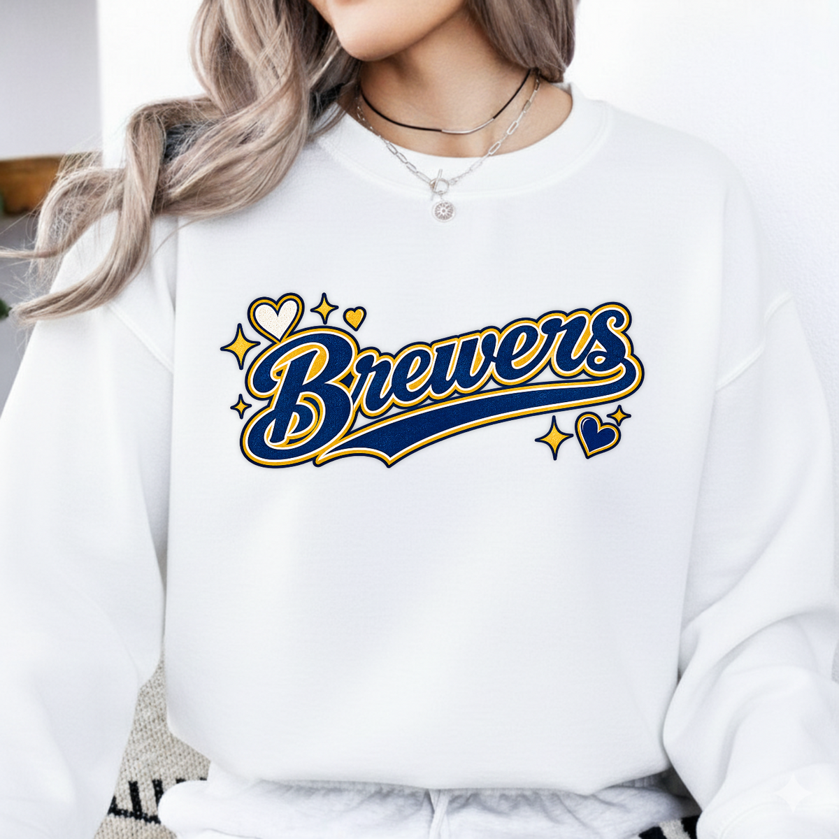 Brewers Sparkle Script Tail PNG SVG, Baseball Game Day Graphic