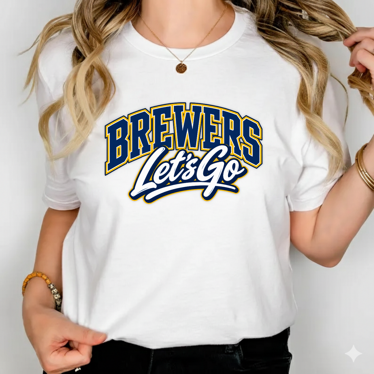 Brewers Let's Go Varsity Script Baseball PNG SVG, Game Day Graphic