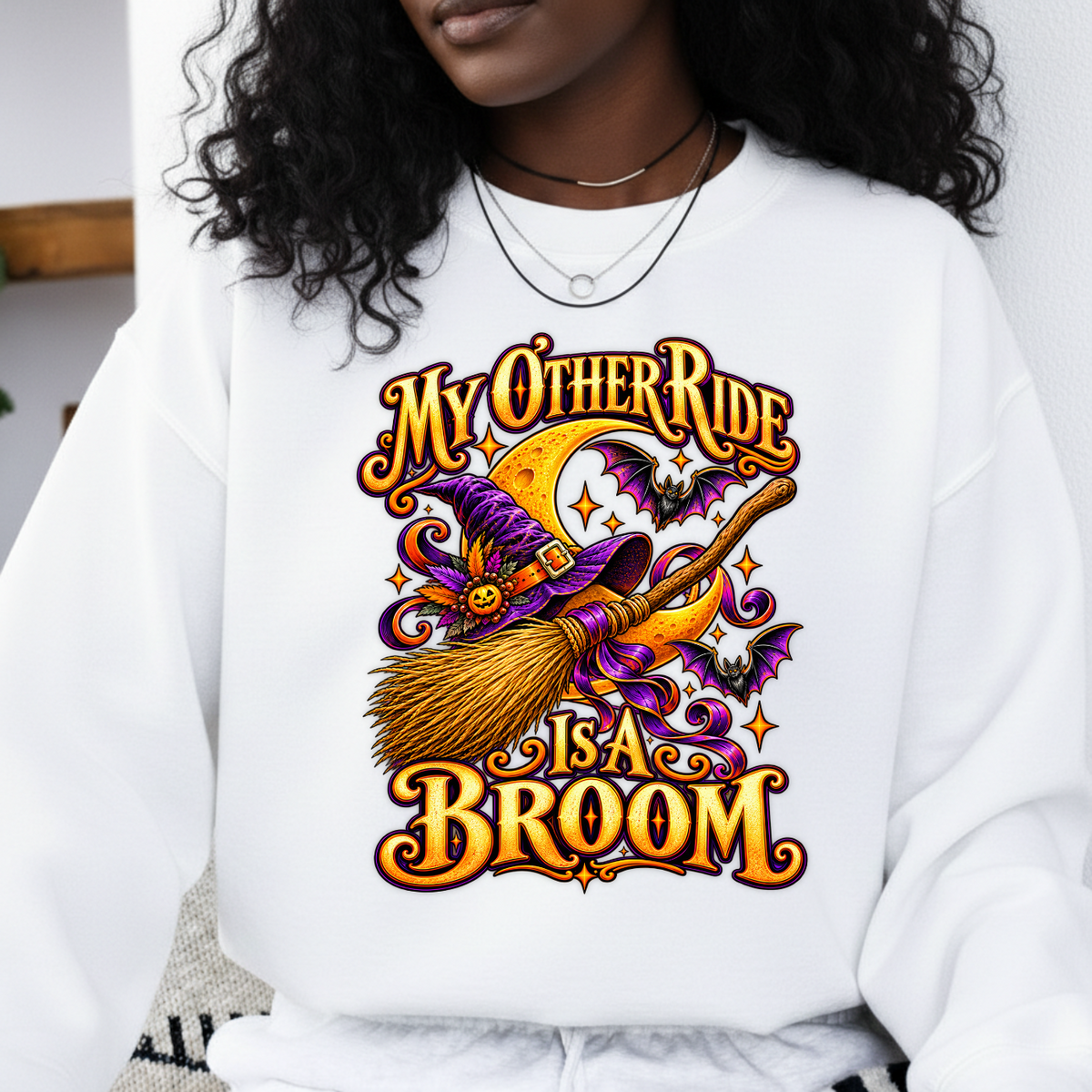 My Other Ride Is A Broom Halloween Witch PNG SVG, Spooky Graphic