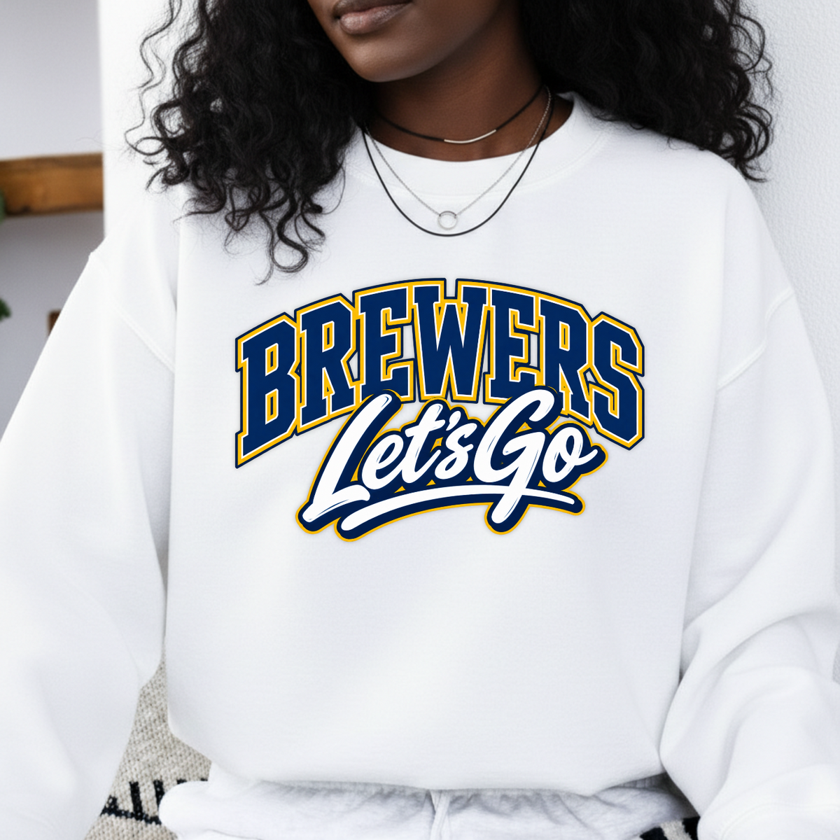 Brewers Let's Go Varsity Script Baseball PNG SVG, Game Day Graphic
