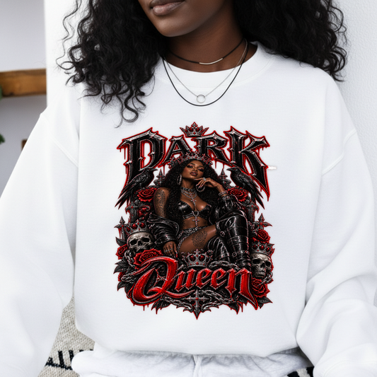 Dark Queen Gothic Throne Horror Halloween PNG SVG, Goth Royalty Graphic