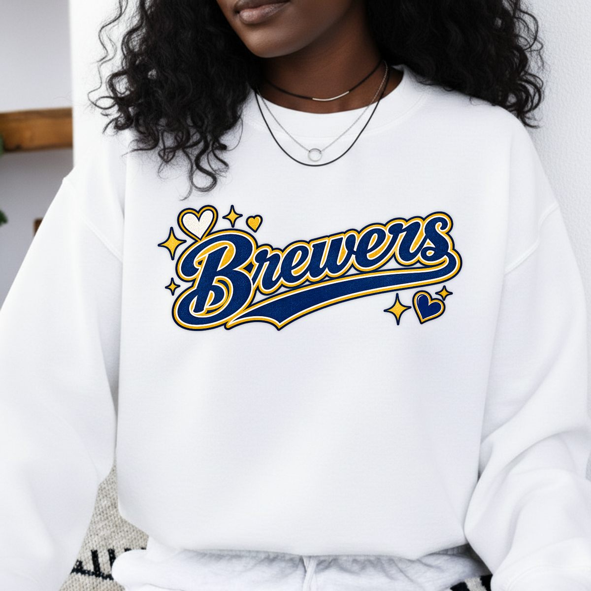 Brewers Sparkle Script Tail PNG SVG, Baseball Game Day Graphic