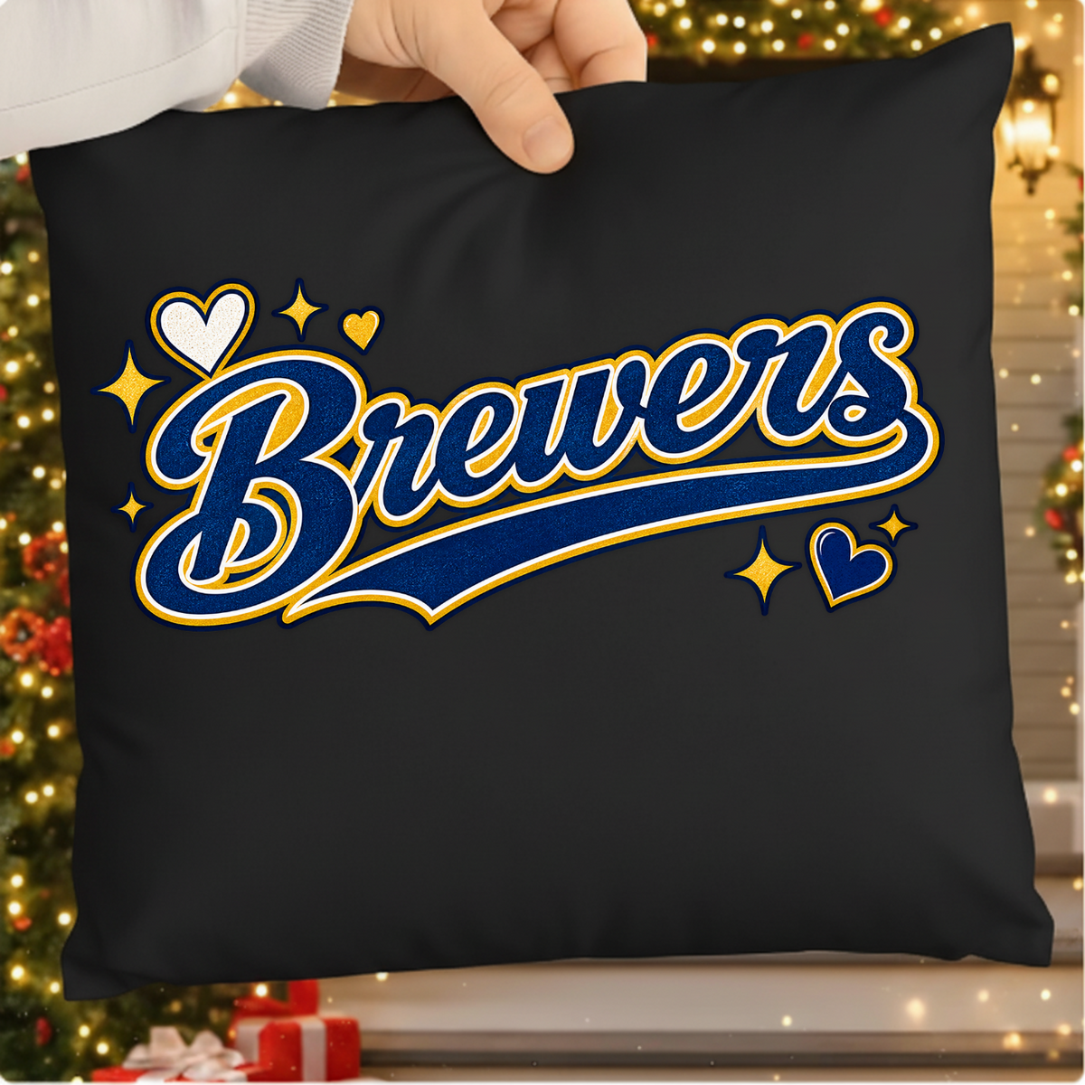 Brewers Sparkle Script Tail PNG SVG, Baseball Game Day Graphic