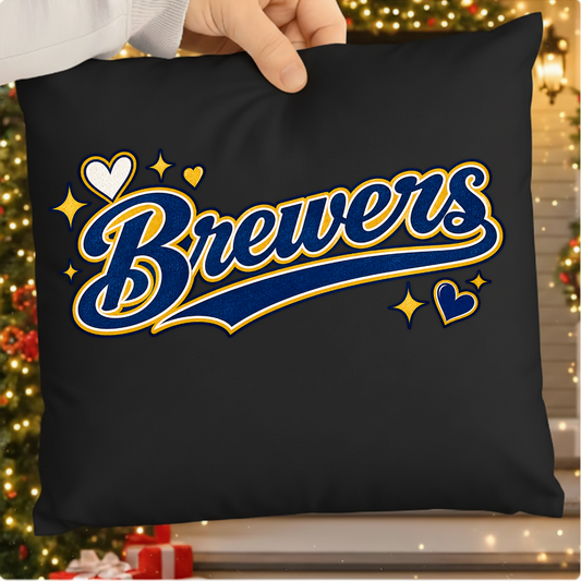 Brewers Sparkle Script Tail PNG SVG, Baseball Game Day Graphic