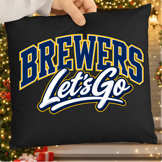 Brewers Let's Go Varsity Script Baseball PNG SVG, Game Day Graphic