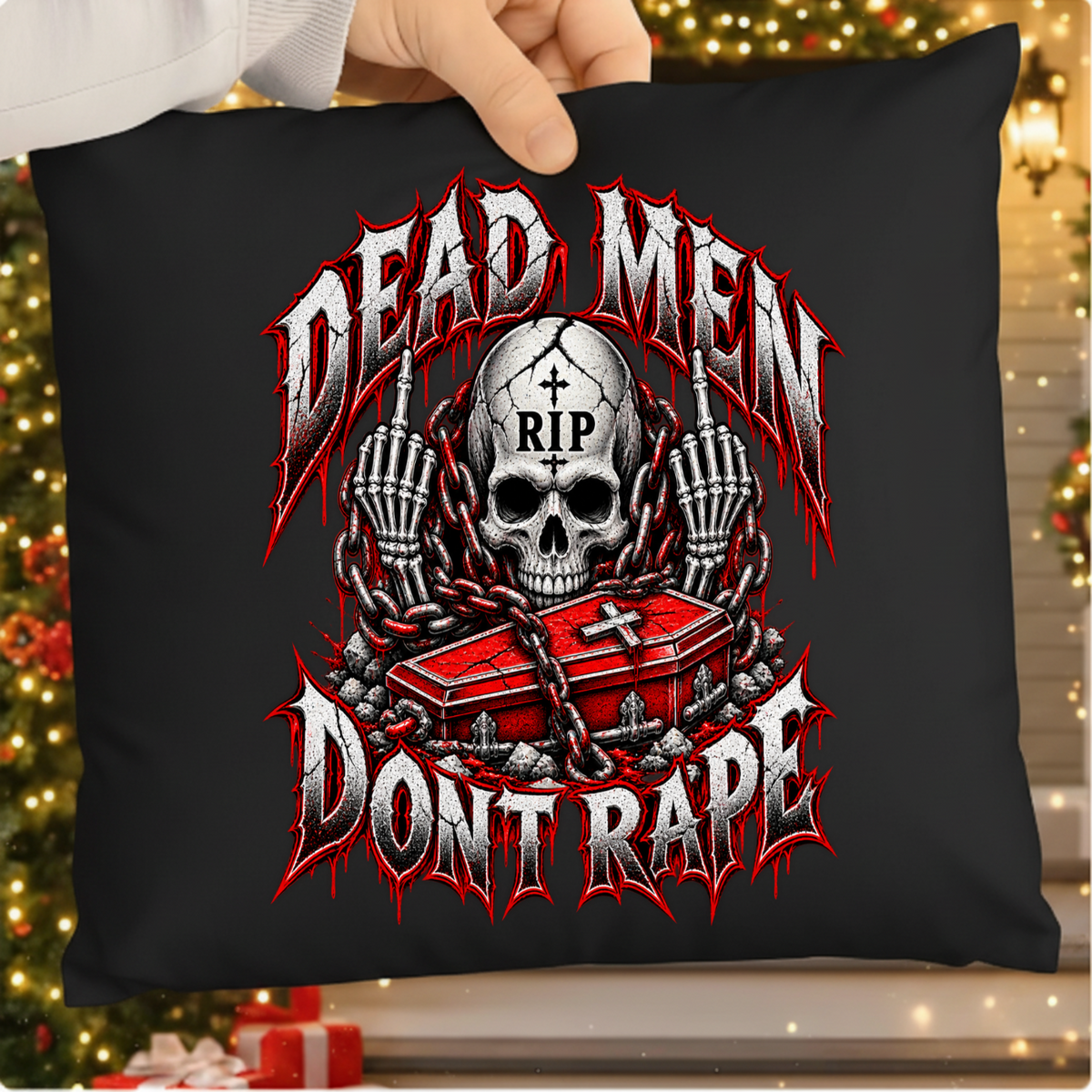 Dead Men Dont Rape Skull Coffin Feminist Horror PNG SVG, Dark Graphic