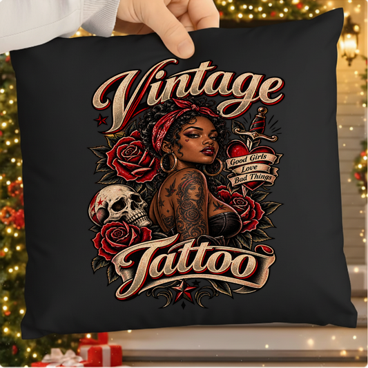Vintage Tattoo Good Girls Love Bad Things PNG SVG, Retro Graphic