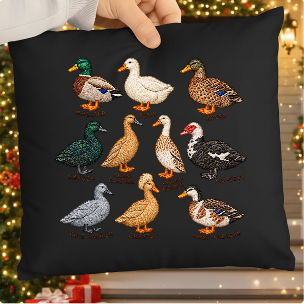 Duck Breeds PNG SVG Design T Shirt Kids Farm Educational Embroidery Graphic