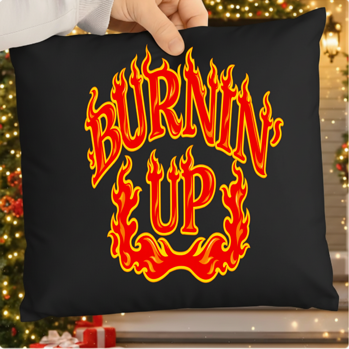 Burnin Up Fiery Flame Typography PNG SVG, Vintage Hot Rod Graphic